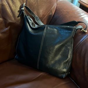 Liz Claiborne black genuine leather purse.